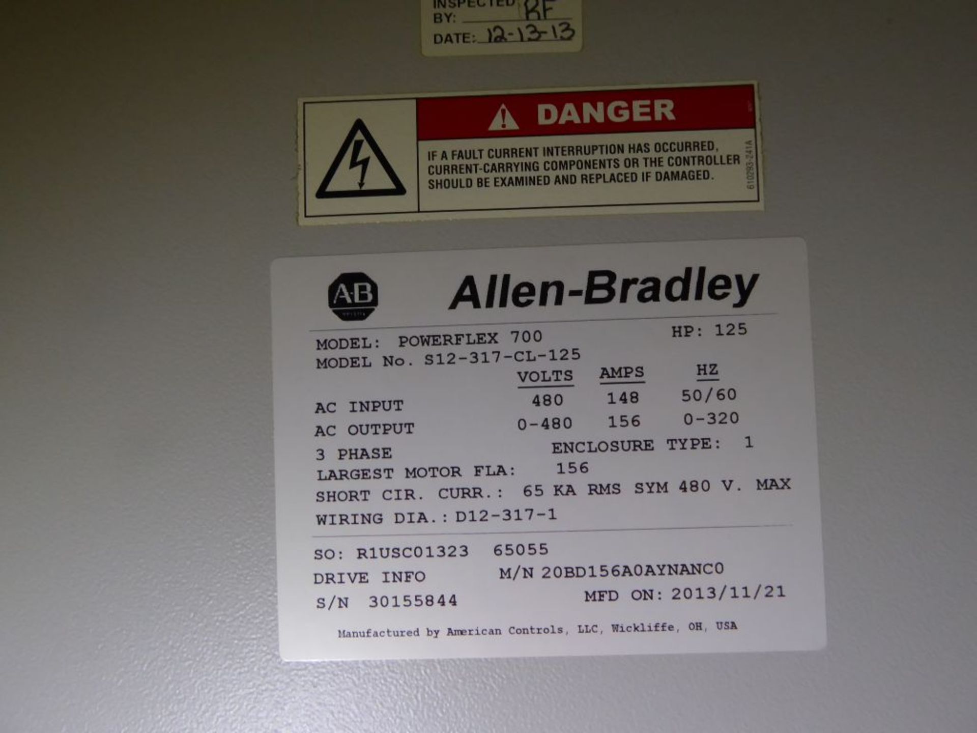 Allen Bradley Powerflex 700 Drive Panel - Image 3 of 21
