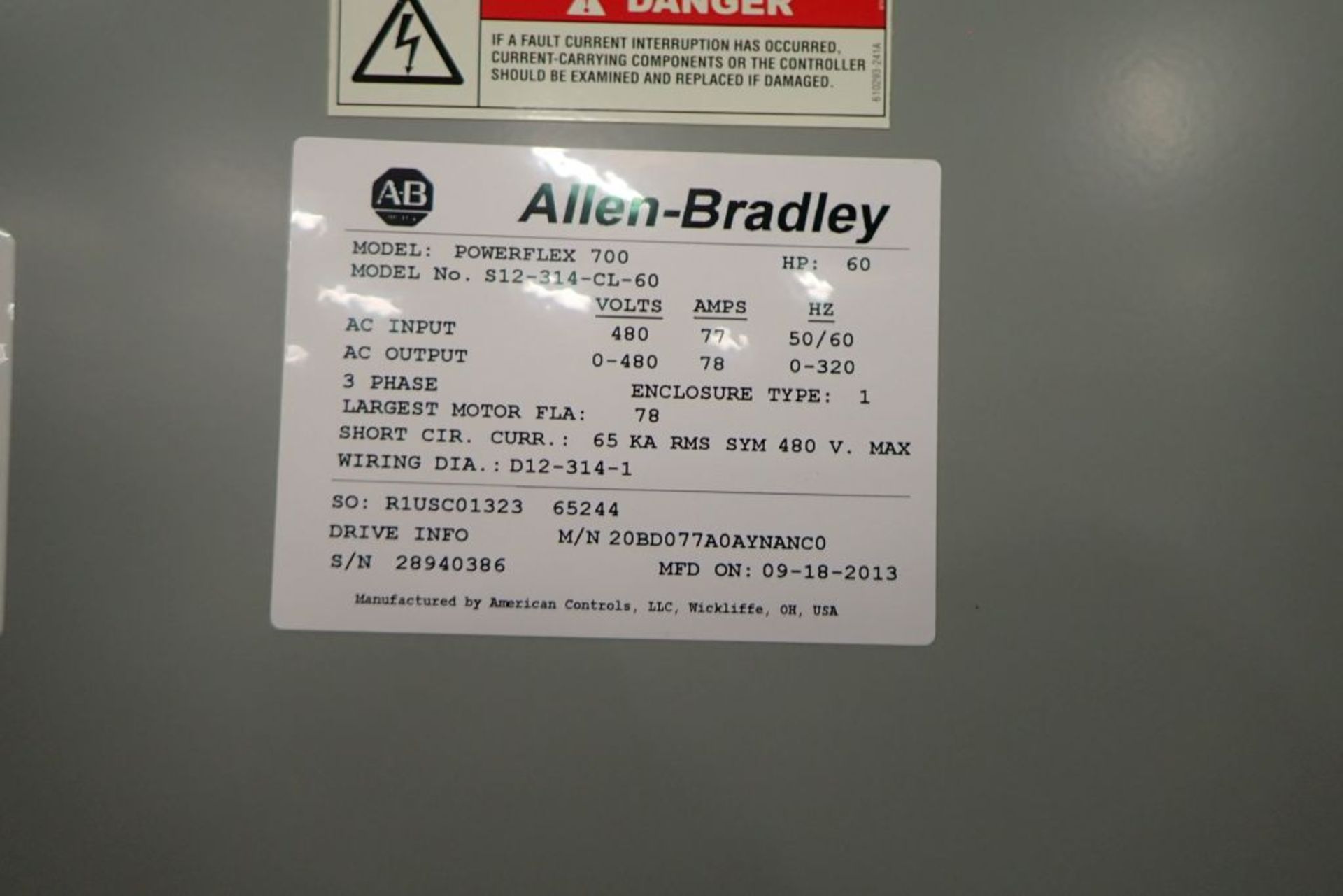 Allen Bradley Powerflex 700 Drive Panel - Image 11 of 18
