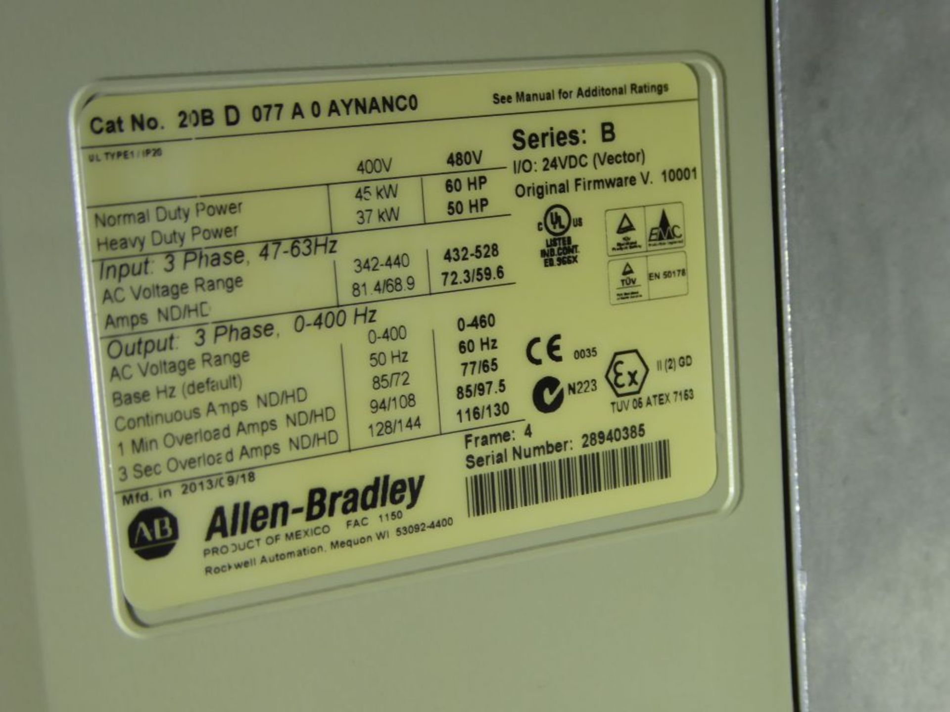 Allen Bradley Powerflex 700 Drive Panel - Image 5 of 18