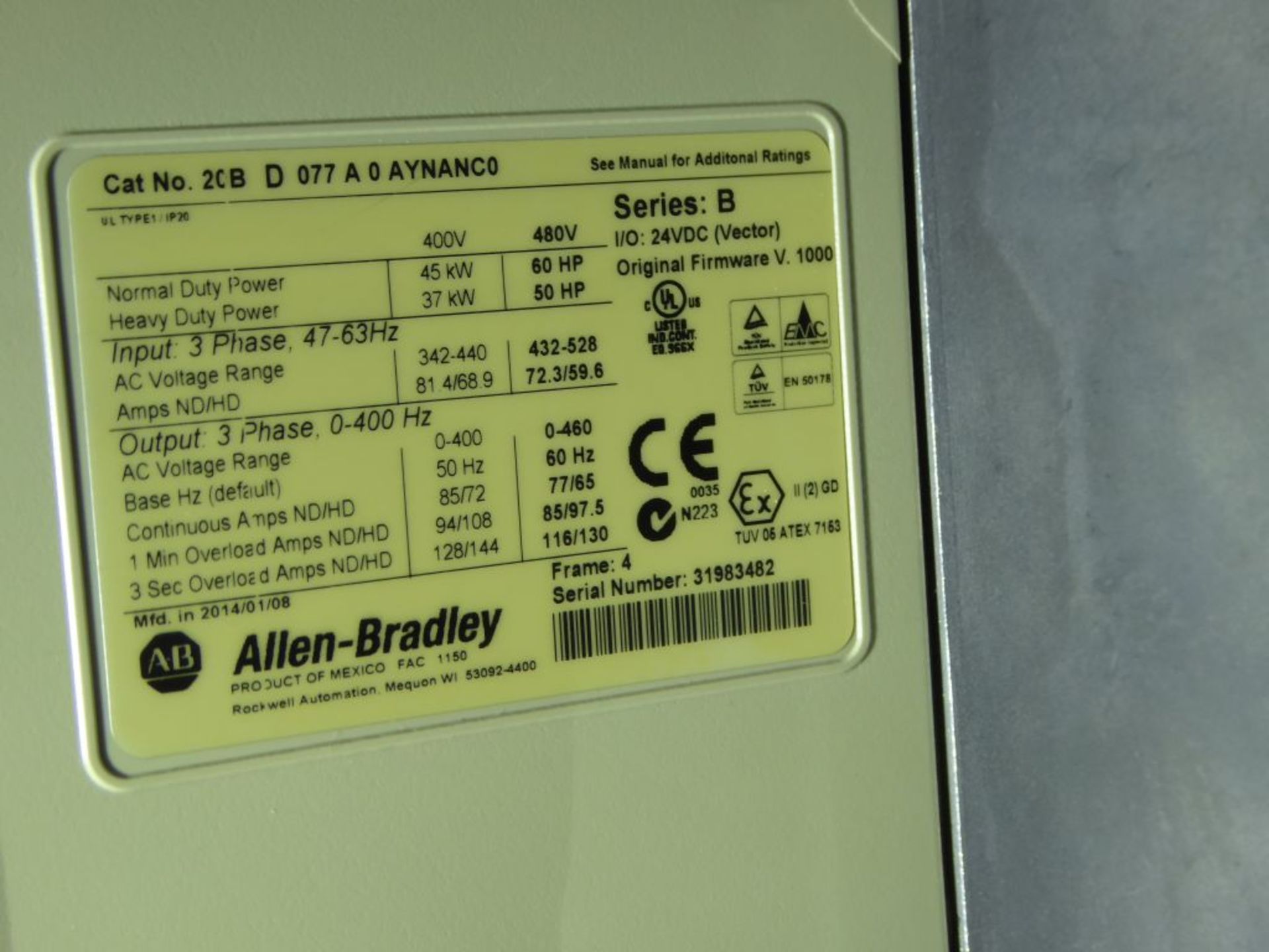 Allen Bradley Powerflex 700 Drive Panel - Image 5 of 17
