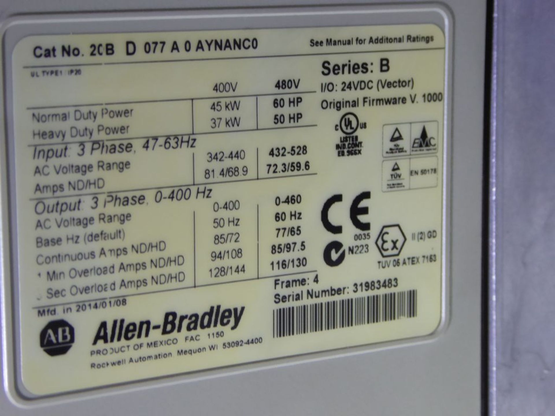 Allen Bradley Powerflex 700 Drive Panel - Image 5 of 26