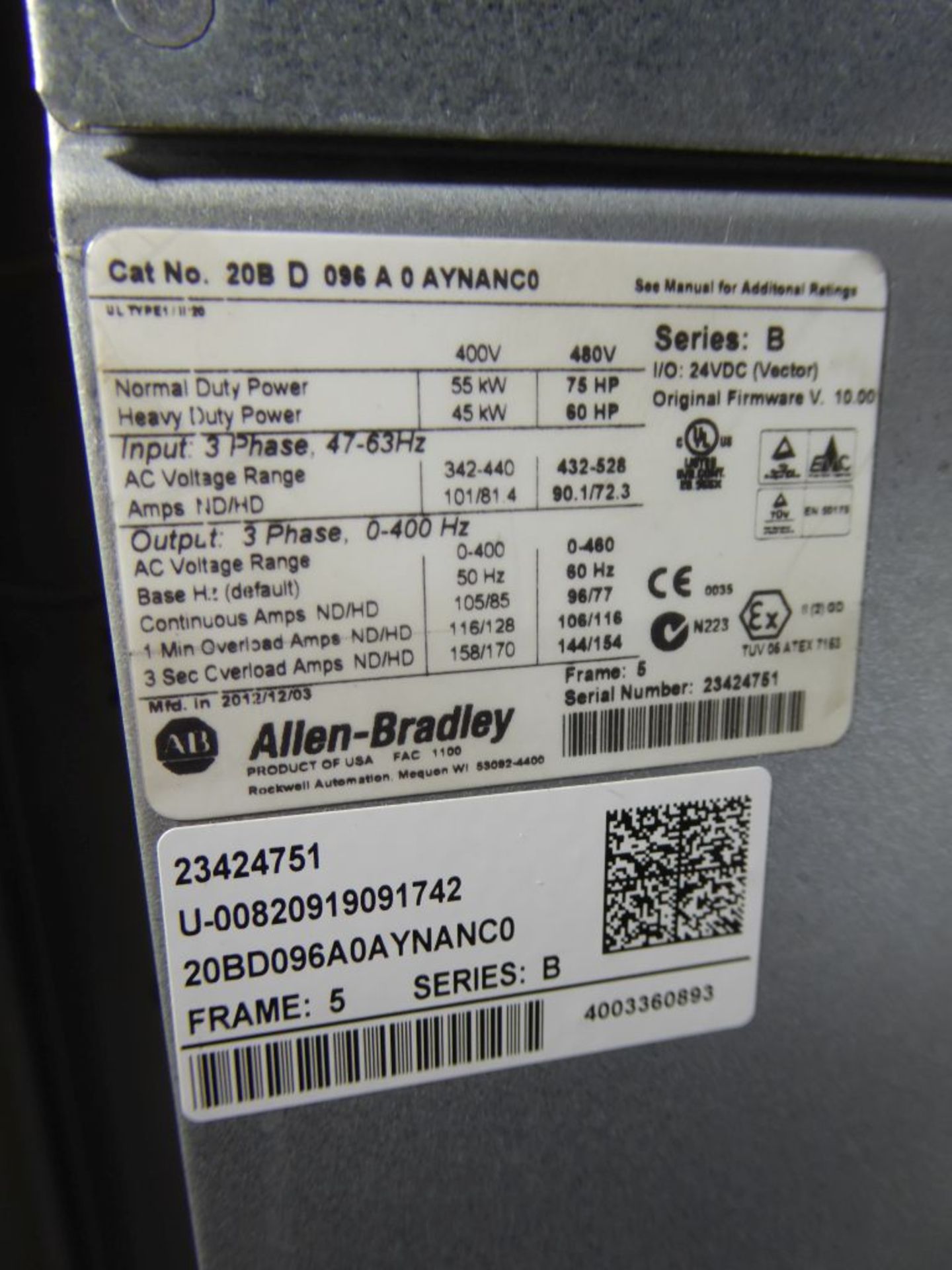 Allen Bradley Powerflex 700 Drive Panel - Image 7 of 16