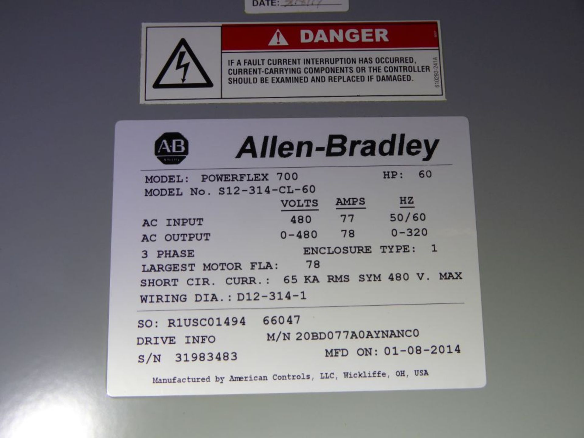 Allen Bradley Powerflex 700 Drive Panel - Image 3 of 33