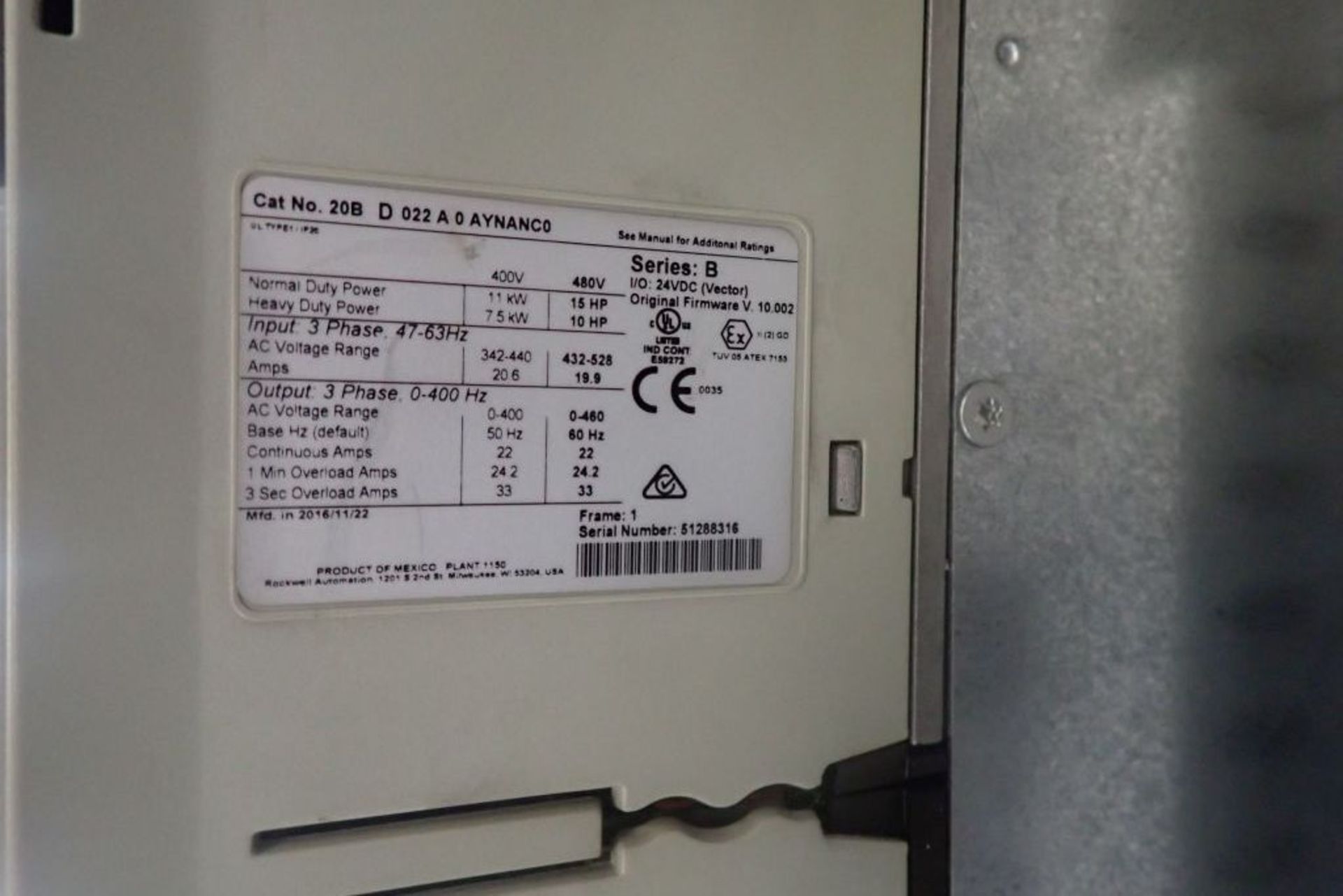 Allen-Bradley Power Flex 700 Drive Panel - Image 10 of 12