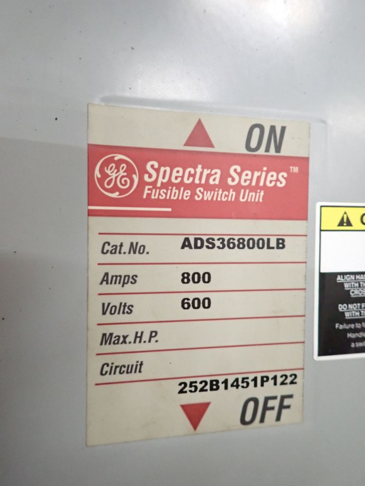 GE Spectra Series Fusible Switch Unit - Image 9 of 18