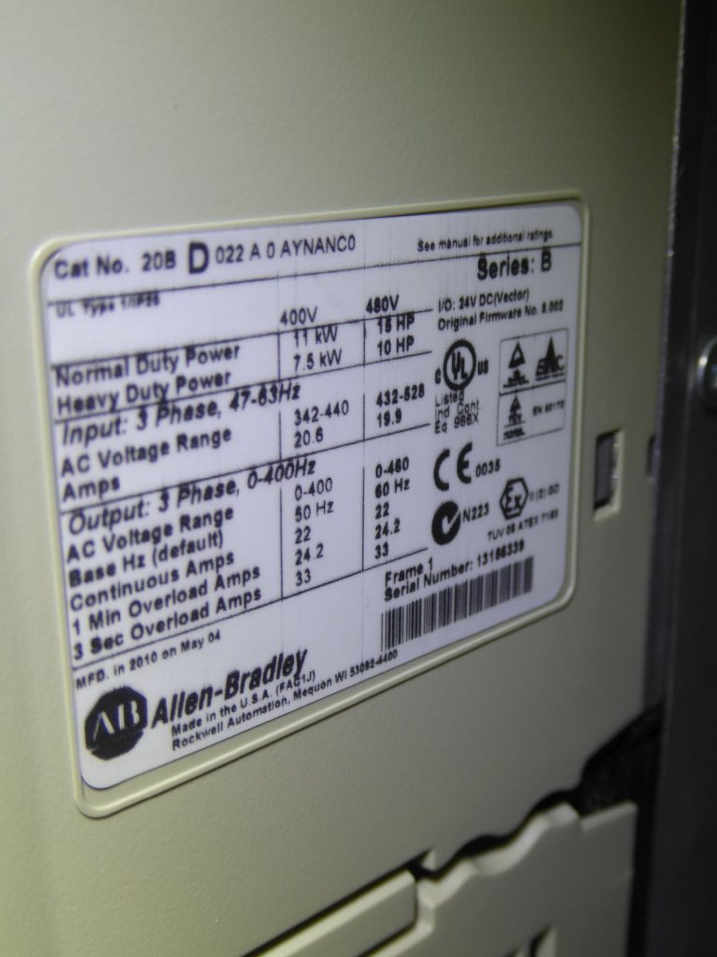 Control Panel with (2) Allen Bradley Powerflex 700 Drives - Image 10 of 12