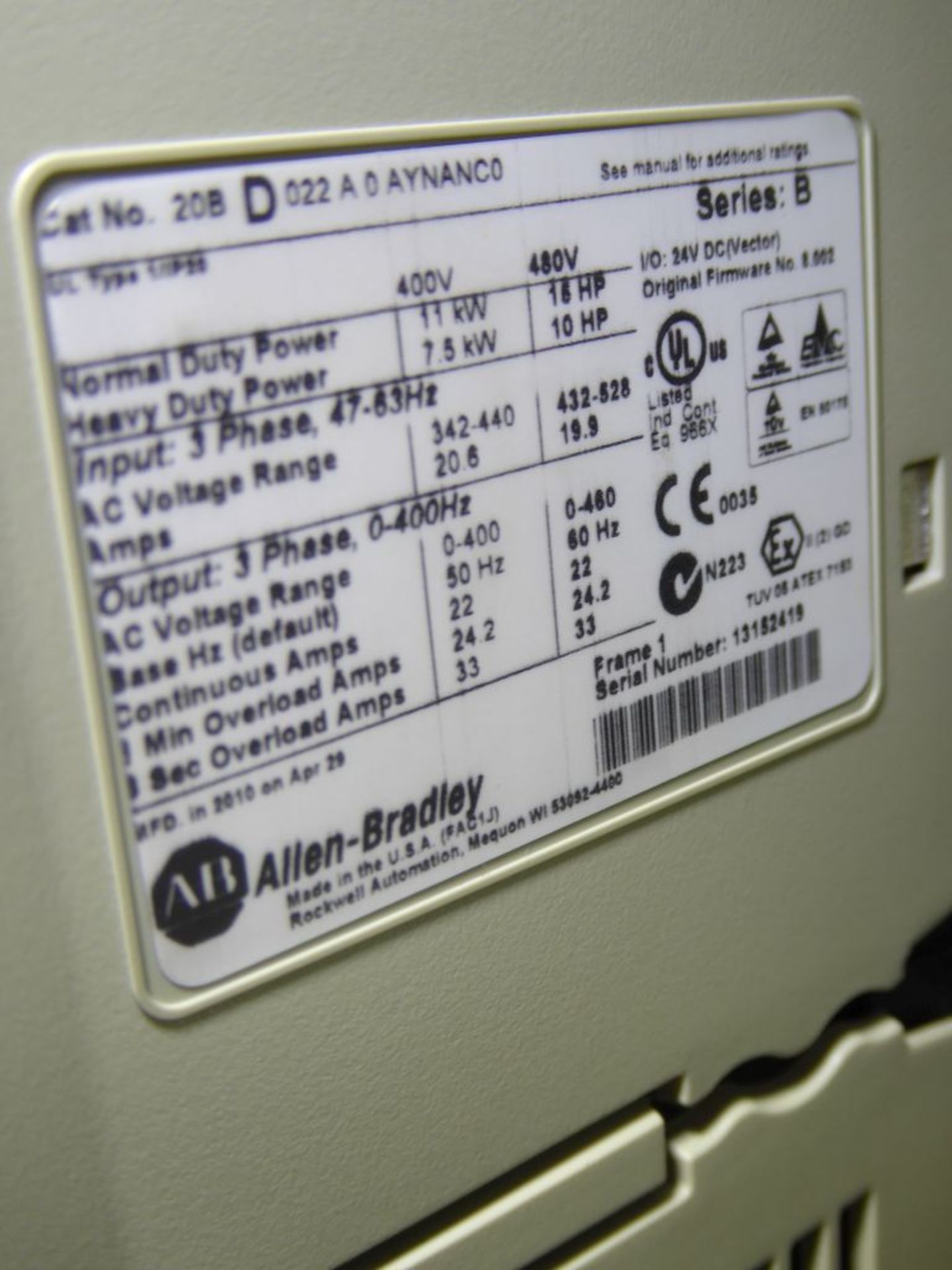 Control Panel with (2) Allen Bradley Powerflex 700 Drives - Image 11 of 12