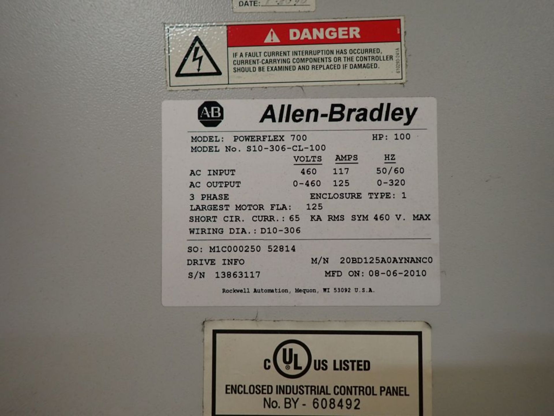 Allen-Bradley Powerflex 700 Drive Panel - Image 4 of 10