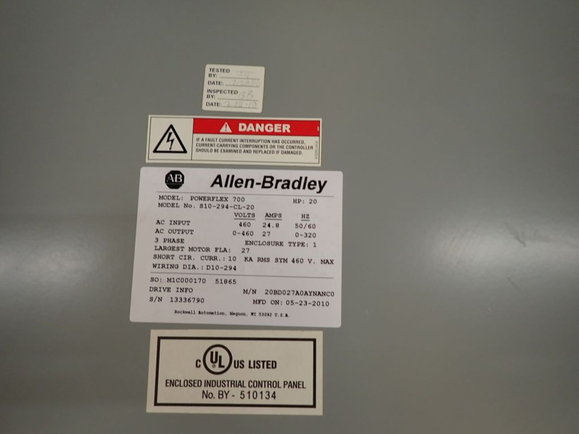 Allen-Bradley Powerflex 700 Drive Panel - Image 5 of 14