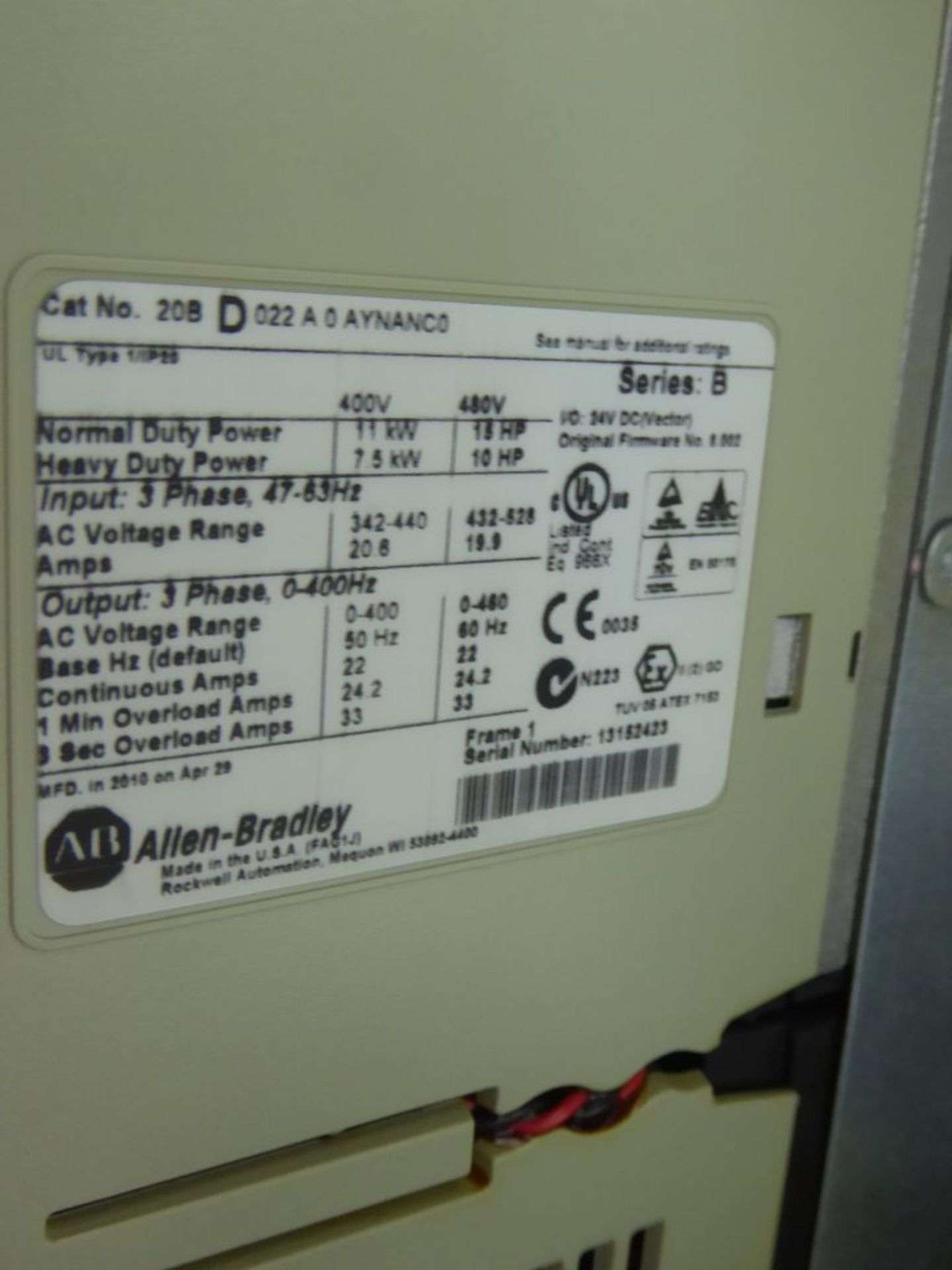 Control Panel with (2) Allen Bradley Powerflex 700 Drives - Bild 10 aus 22