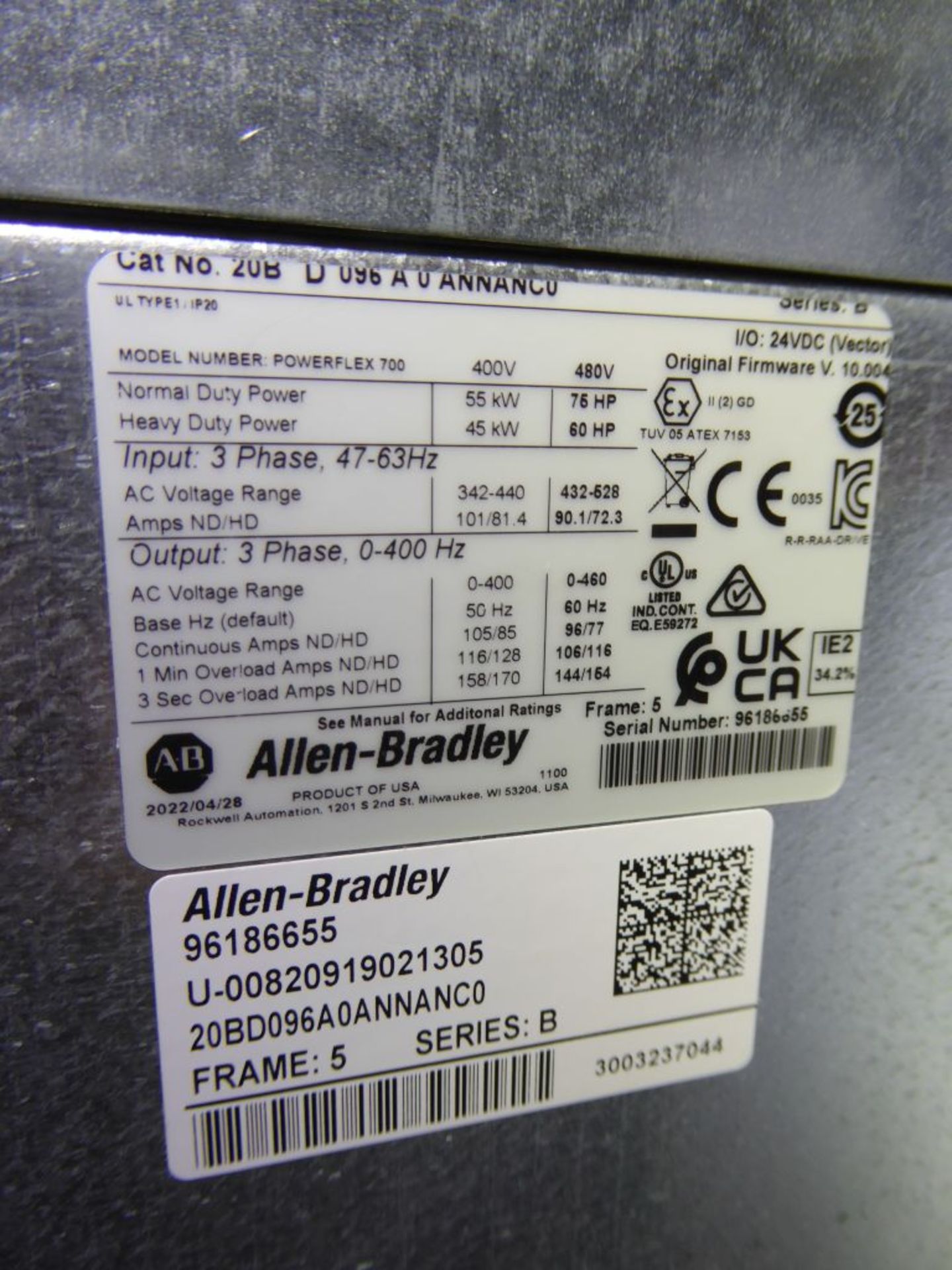 Allen Bradley Powerflex 700 Drive Panel - Image 6 of 17