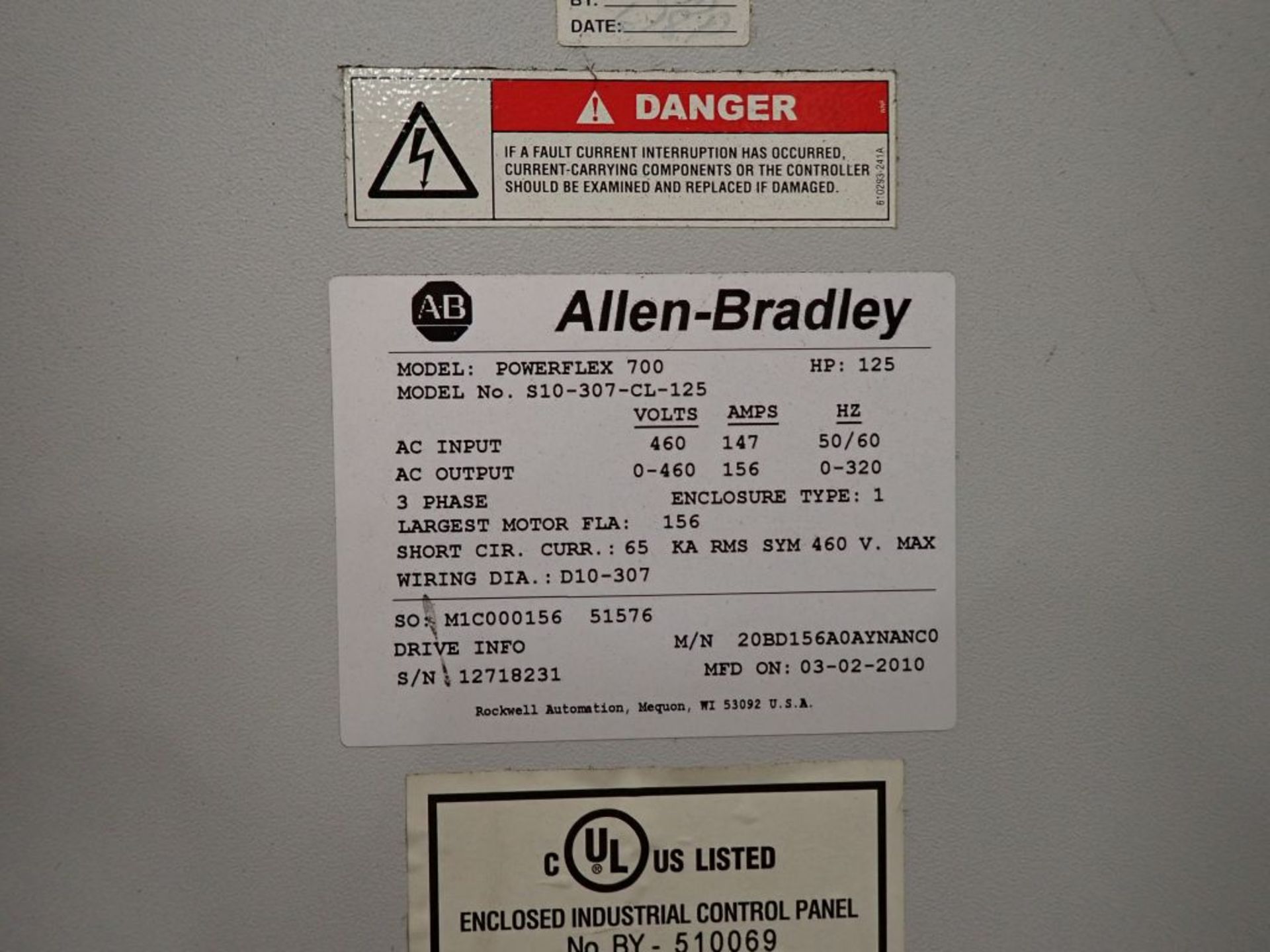 Allen-Bradley Powerflex 700 Drive Panel - Image 8 of 14