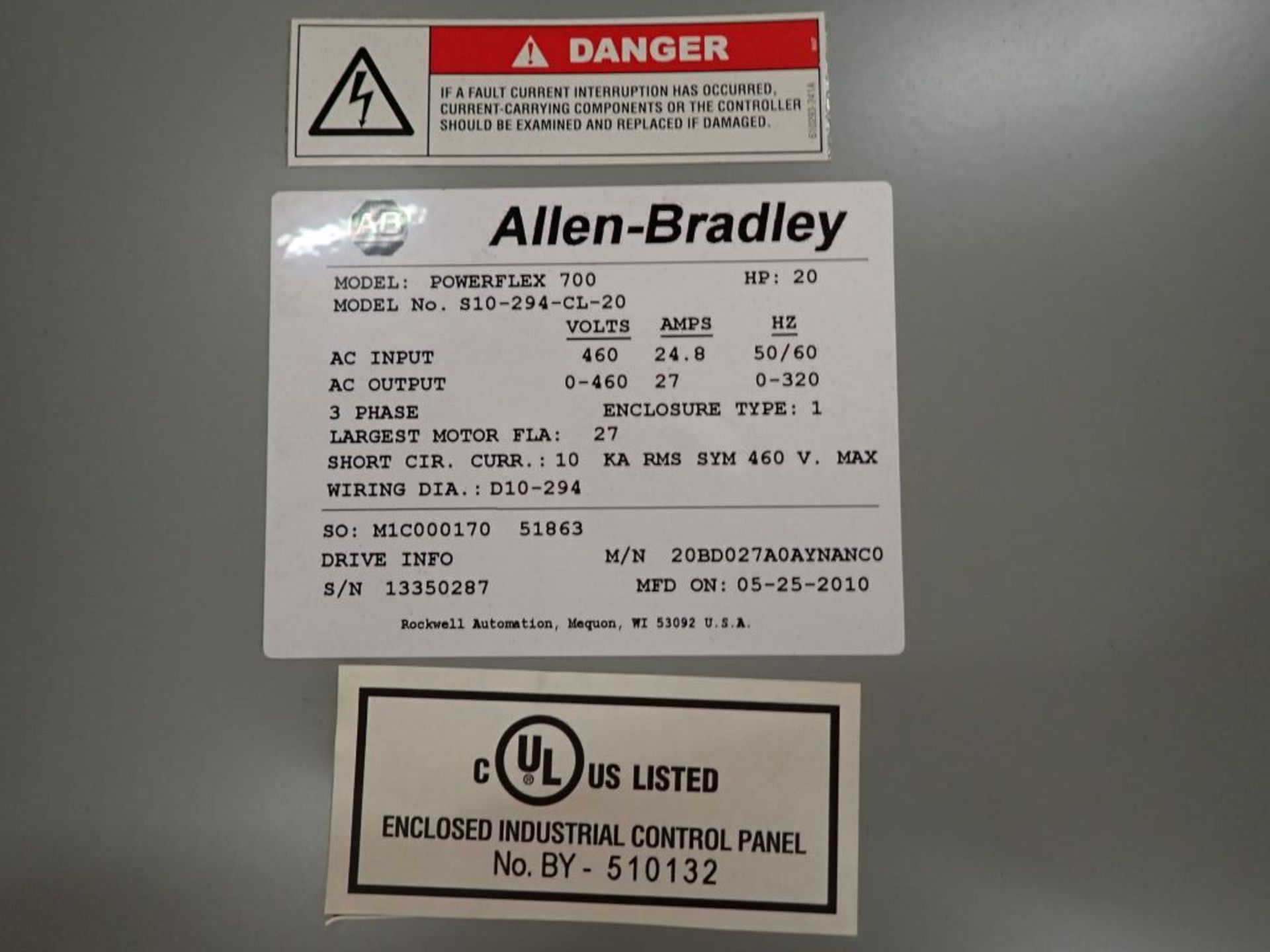 Allen-Bradley Powerflex 700 Drive Panel - Image 4 of 10