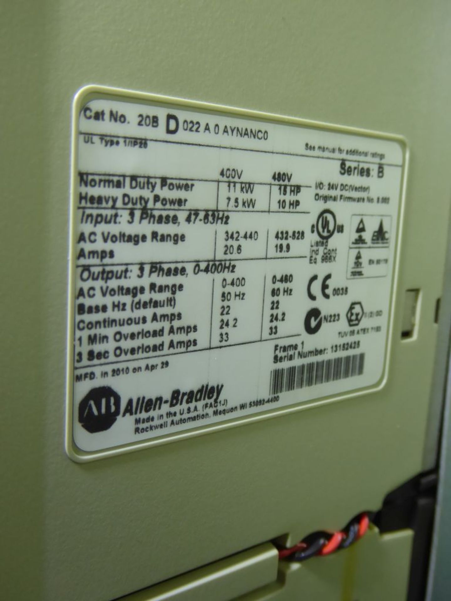 Control Panel with (2) Allen Bradley Powerflex 700 Drives - Bild 9 aus 22