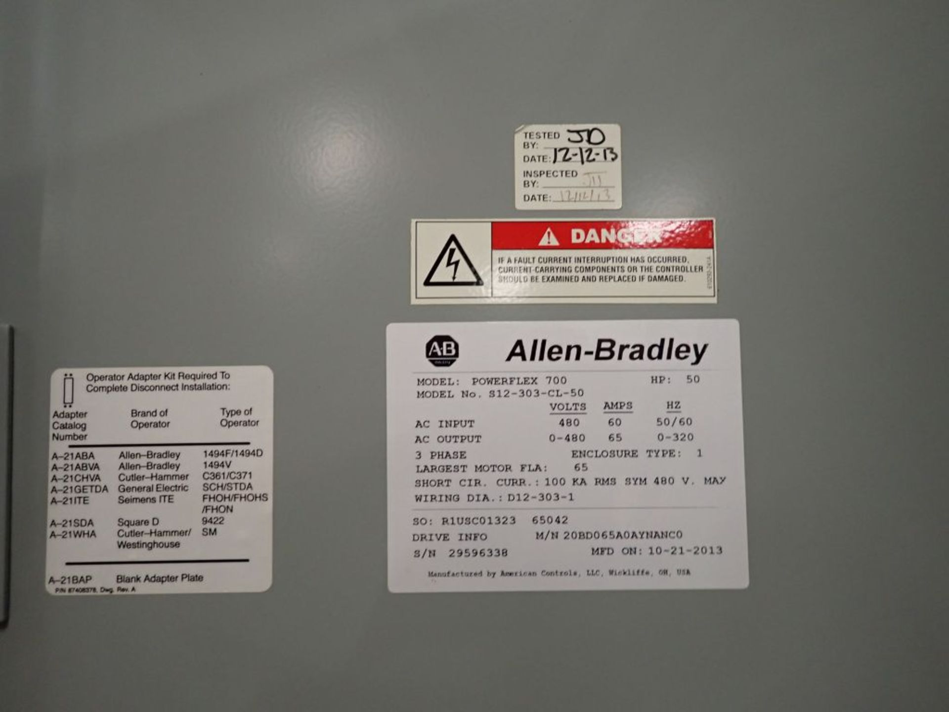 Allen Bradley Powerflex 700 Drive Panel - Image 15 of 24