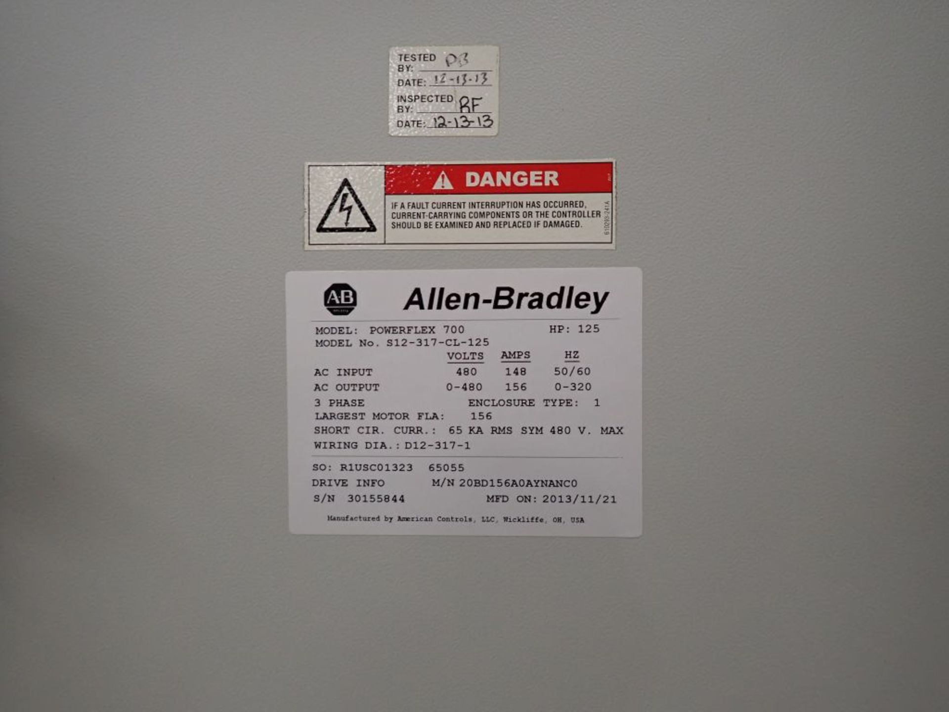 Allen Bradley Powerflex 700 Drive Panel - Image 14 of 21