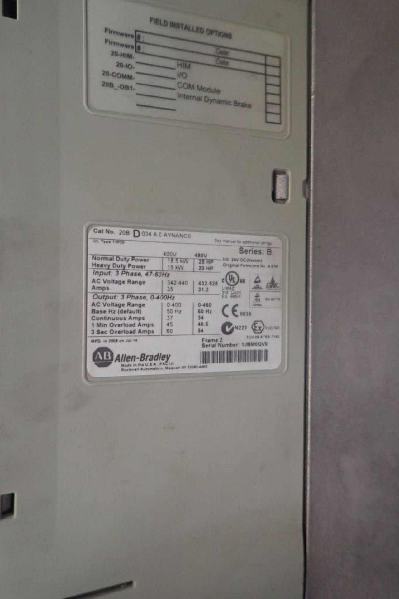 Allen-Bradley Power Flex 700 Drive Panel - Image 12 of 15