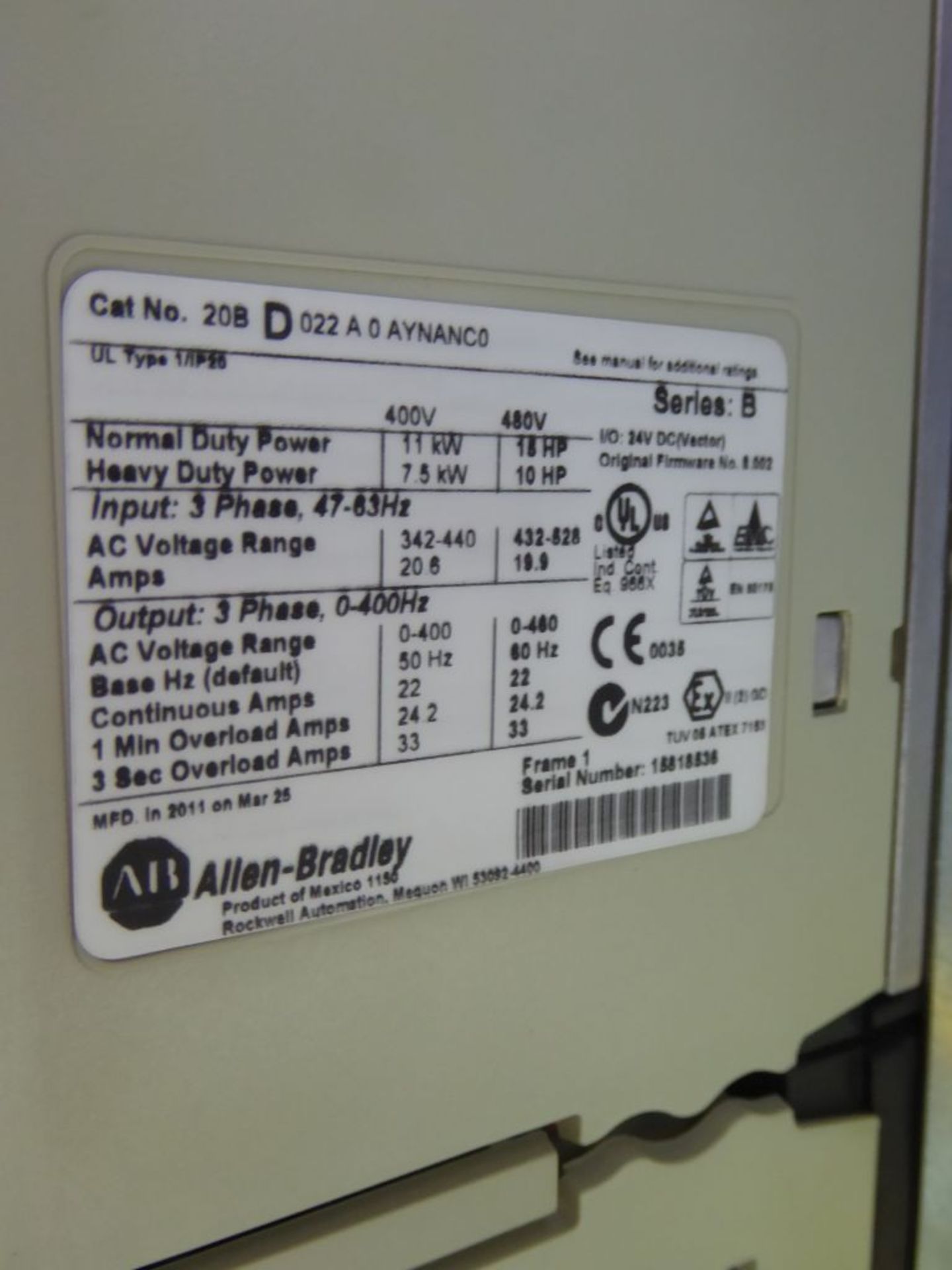 Control Panel with (2) Allen Bradley Powerflex 700 Drives - Bild 11 aus 48
