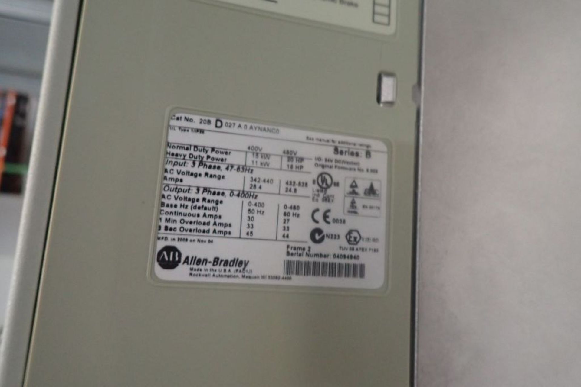 Allen-Bradley Powerflex 700 Drive Panel - Image 12 of 15