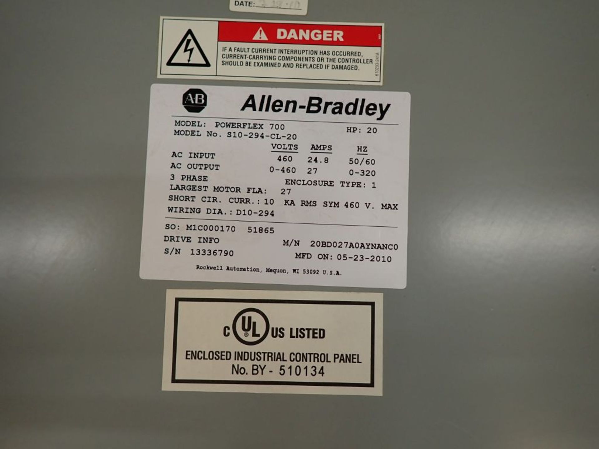 Allen-Bradley Powerflex 700 Drive Panel - Image 6 of 14