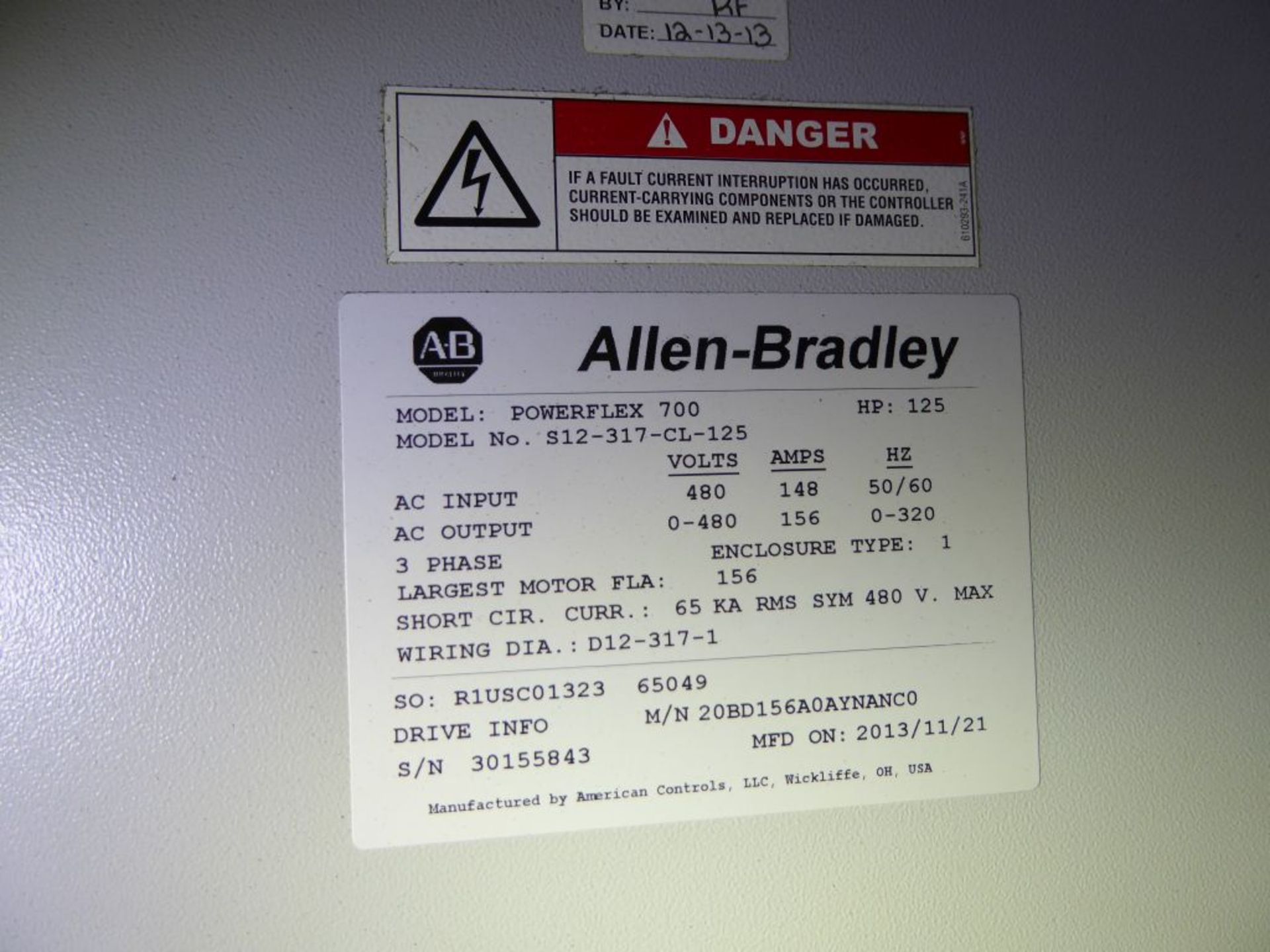 Allen Bradley Powerflex 700 Drive Panel - Image 3 of 25