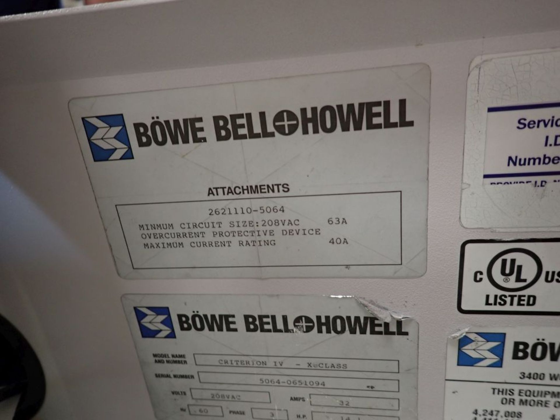 Bowe Bell Howell Criterion IV Sorter - Image 2 of 253