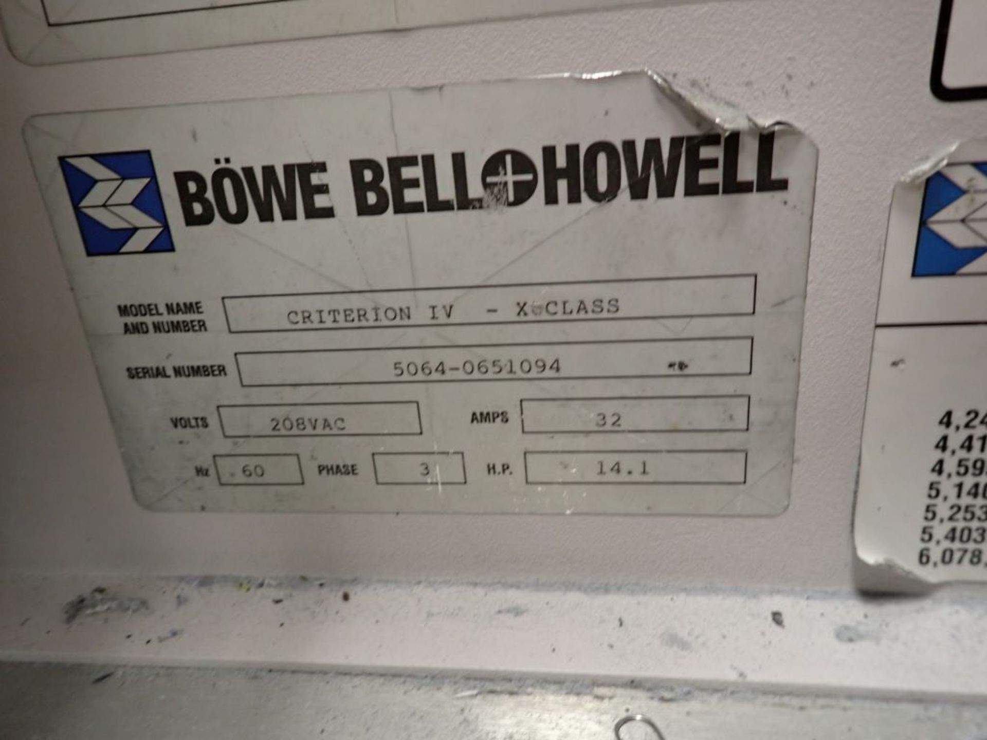 Bowe Bell Howell Criterion IV Sorter - Image 3 of 253