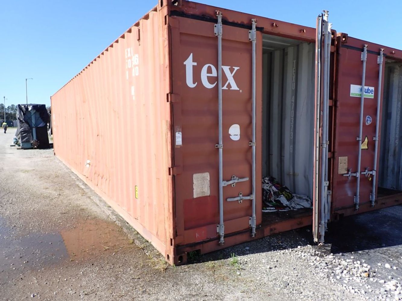 Shipping Containers, Dry Van Trailers, Flatbed Trailers and Container Reach Stacker