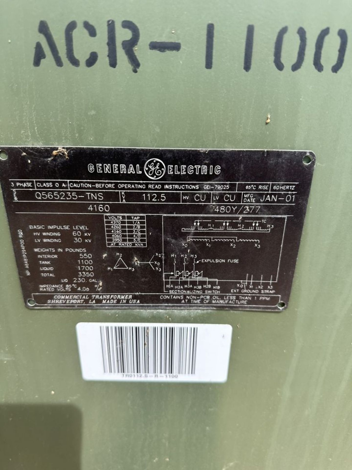 112.5 KVA Transformer - Image 6 of 6