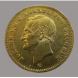 Goldmünze, 20 Mark, Johann König von Sachsen, 1872E, Gold 900/000, 7,96 g, J 258, Erhaltungszustand