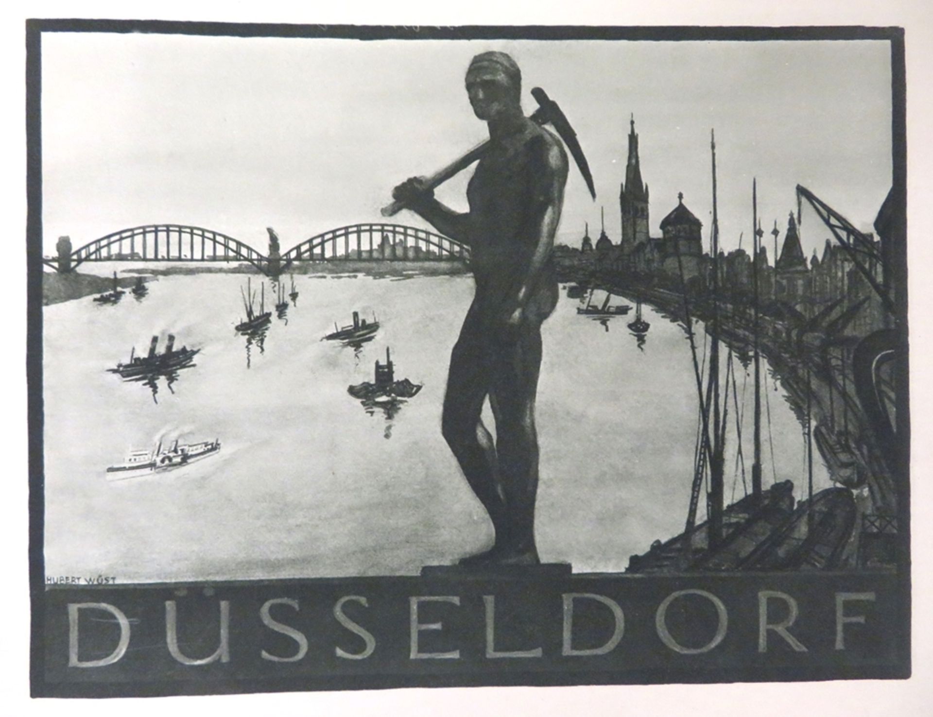 2 Alben, um 1900, mit diversen Ansichten von Berlin und Düsseldorf, ca. 27,5 x 37,4 cm. - Bild 2 aus 3