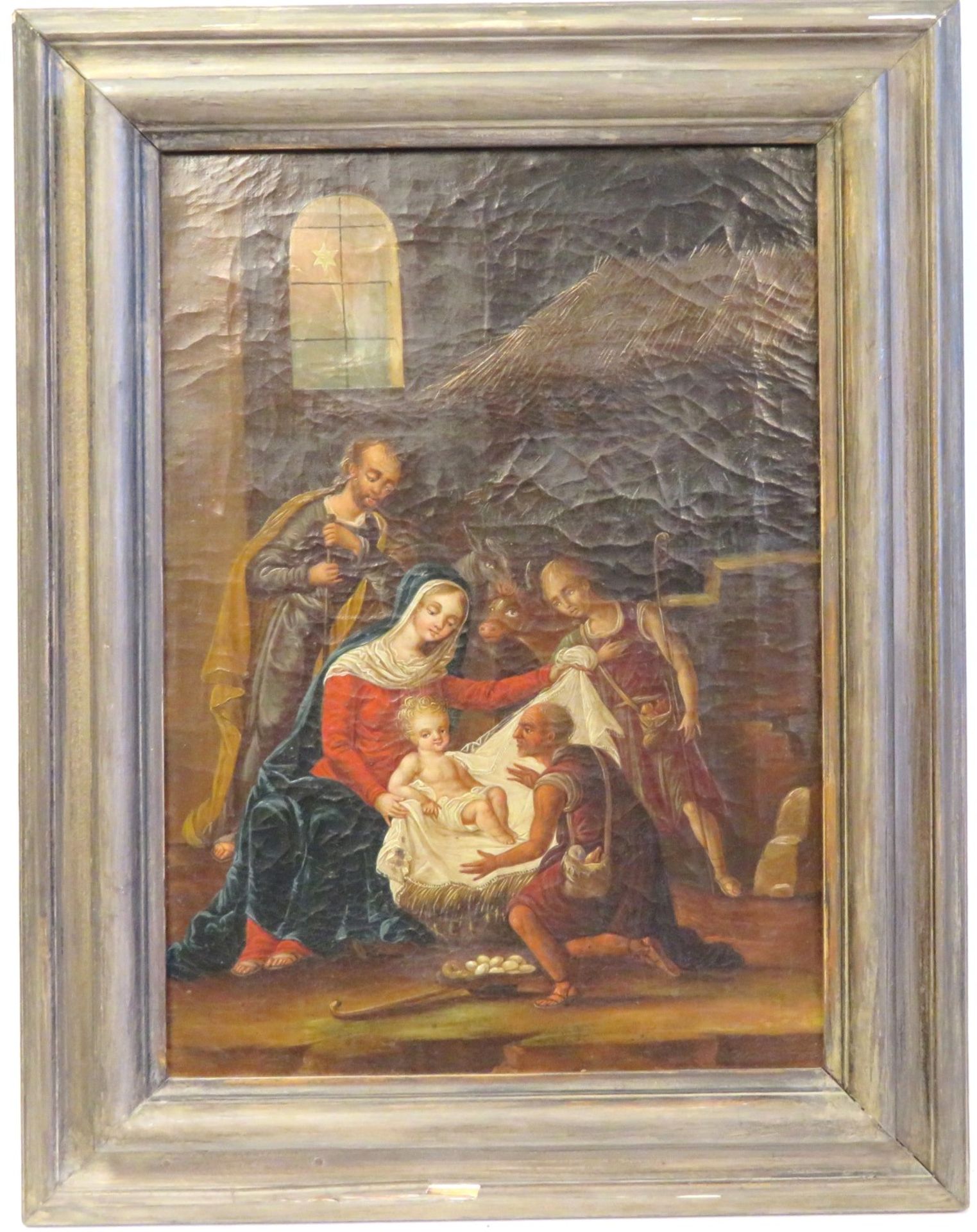 Süddeutsch, um 1800, "Die Heilige Familie", Öl/Leinwand, 46 x 32 cm, R. [59 x 46,5 cm] - Image 2 of 2