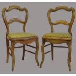 4 Stühle, Louis Philippe, um 1860, Buche, 87 x 46 x 47 cm.