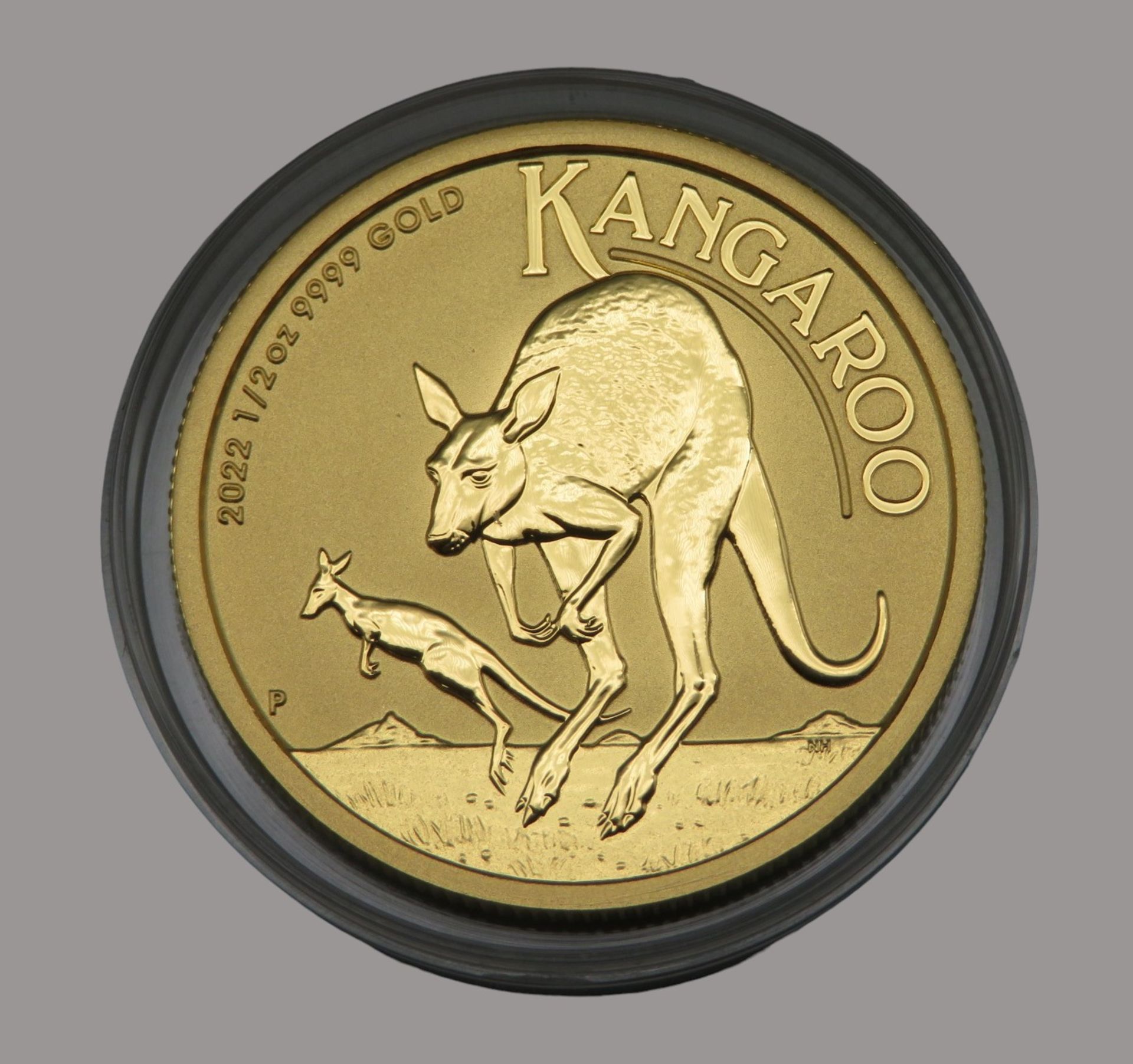 Goldmünze, Australien, Känguru, 50 Dollars, 2022, 1/2 OZ, Gold 999,9/000, 15,55 g, sehr selten, da