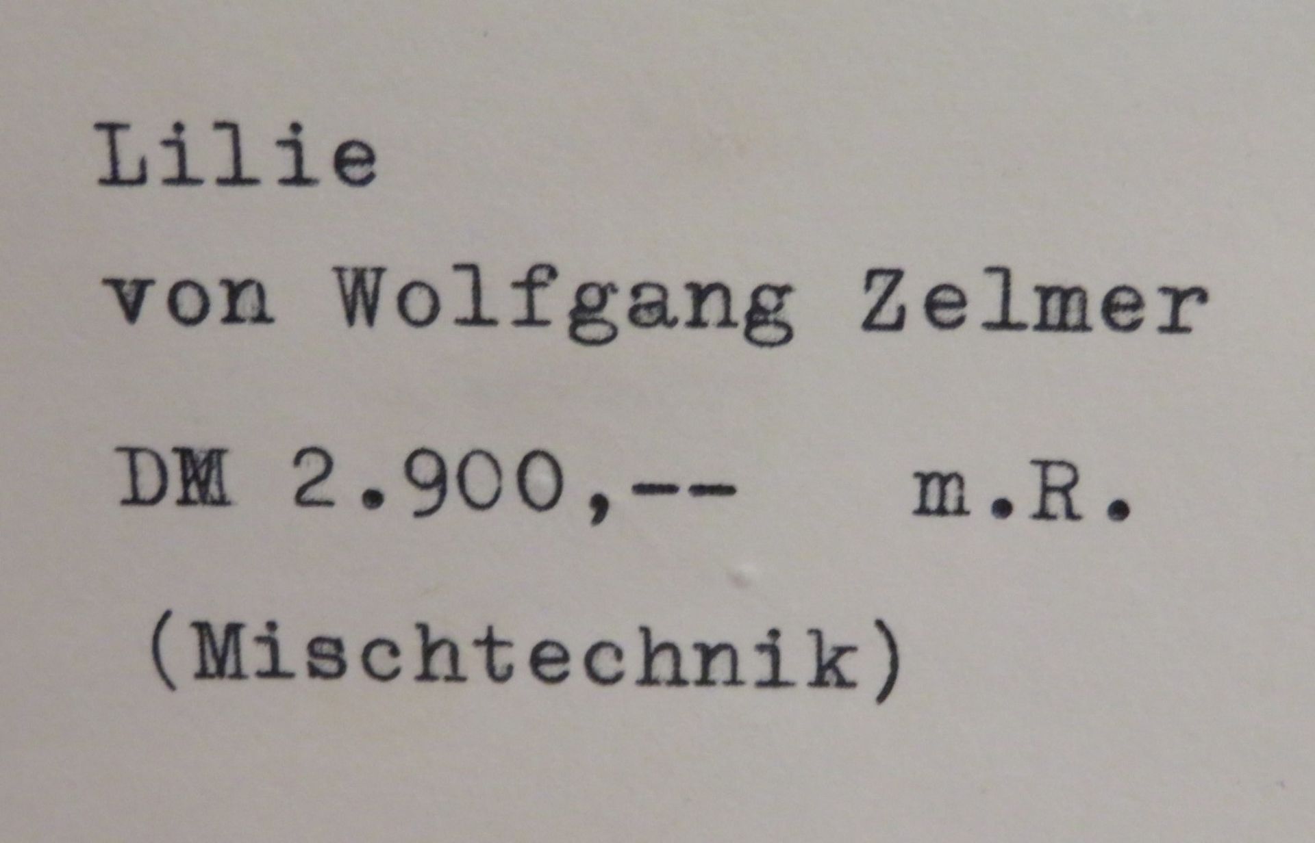 Zelmer, Wolfgang, *1948 München, deutscher Künstler, - Image 3 of 3
