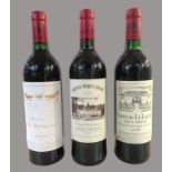 5 Flaschen Rotwein, Frankreich; 2 Flaschen, Chateau La Lagune, 1993, Haute Médoc/2 Flaschen, Chatea