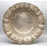 Dekorative Schale, Indonesien, Jugendstil, Djokja, um 1930, Silber 800/000, punziert, 589,4 g, mono