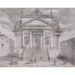 Kupferstich, Italien, 18. Jahrhundert, "Il Redentore in Venedig", 36 x 46,5 cm, R. [56 x 68 cm]
