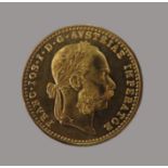 Goldmünze, Österreich, 1 Dukat, 1915, Gold 986/000, 3,48 g, d 2 cm.