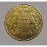 Goldmünze, 10 Mark, Hansestadt Hamburg, 1878J, Gold 900/000, 3,98 g, J 209, Erhaltungszustand SS, d