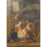 Süddeutsch, um 1800, "Die Heilige Familie", Öl/Leinwand, 46 x 32 cm, R. [59 x 46,5 cm]