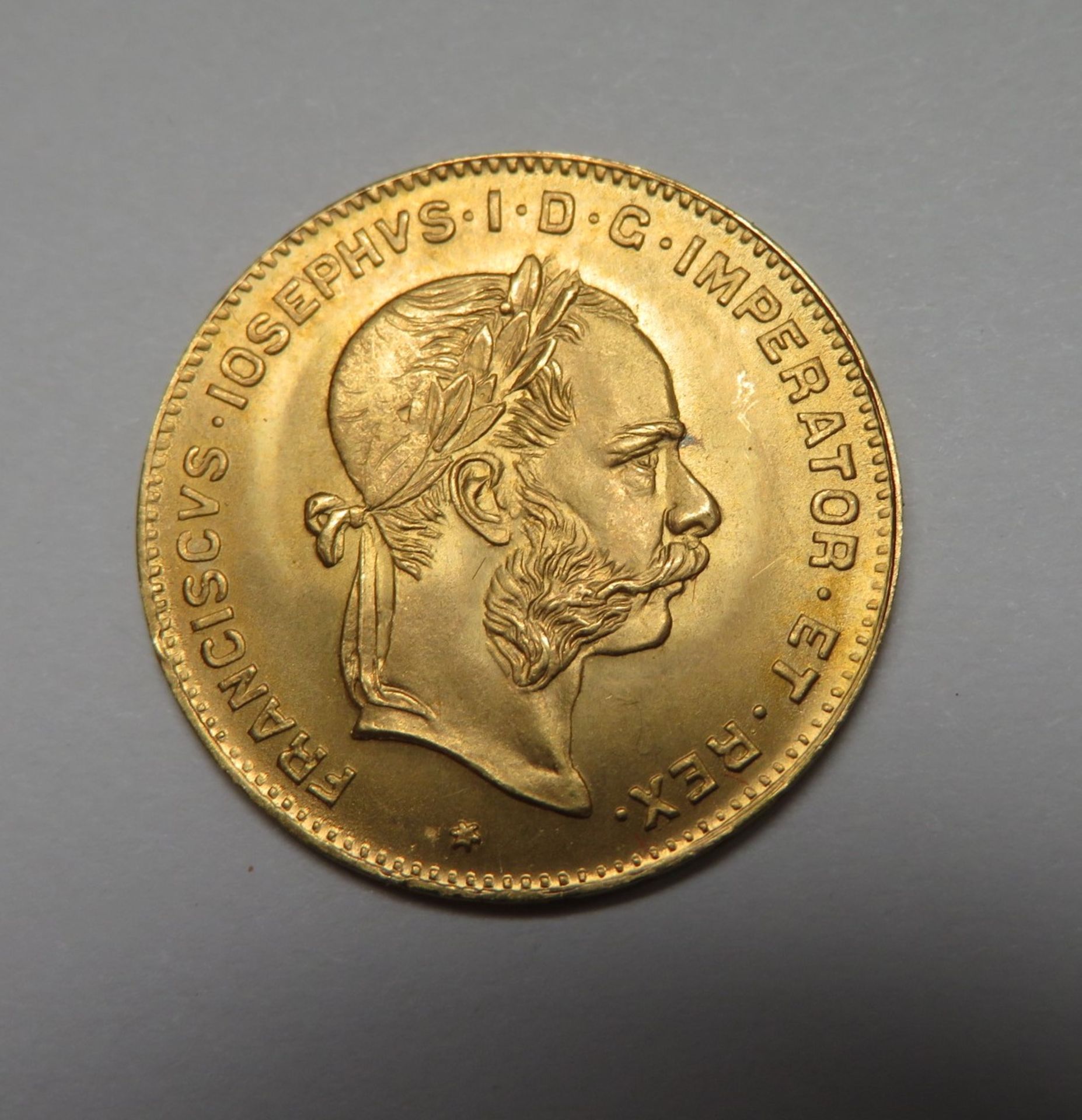 Goldmünze, Österreich, 4 Florin, 1892, Gold 986/000, 3,22 g, d 1,9 cm.