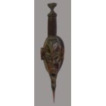 Elegante Tanzmaske, Afrika, Westafrika, Dan, Reste von Bemalung, 61 x 14,5 x 7 cm.