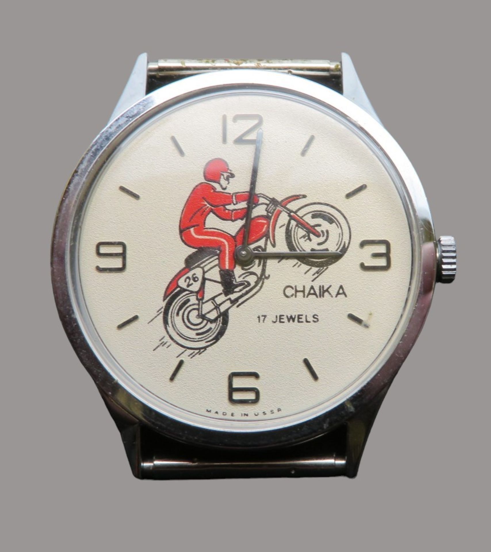 Armbanduhr, USA, Chaika, Gehäuse Stahl, intakt, Ganggenauigkeit nicht geprüft, d 3,2 cm.
