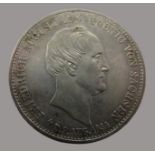 Gedenkmedaille, Friedrich August II. von Sachsen, Silber, 22,2 g, d 3,3 cm.