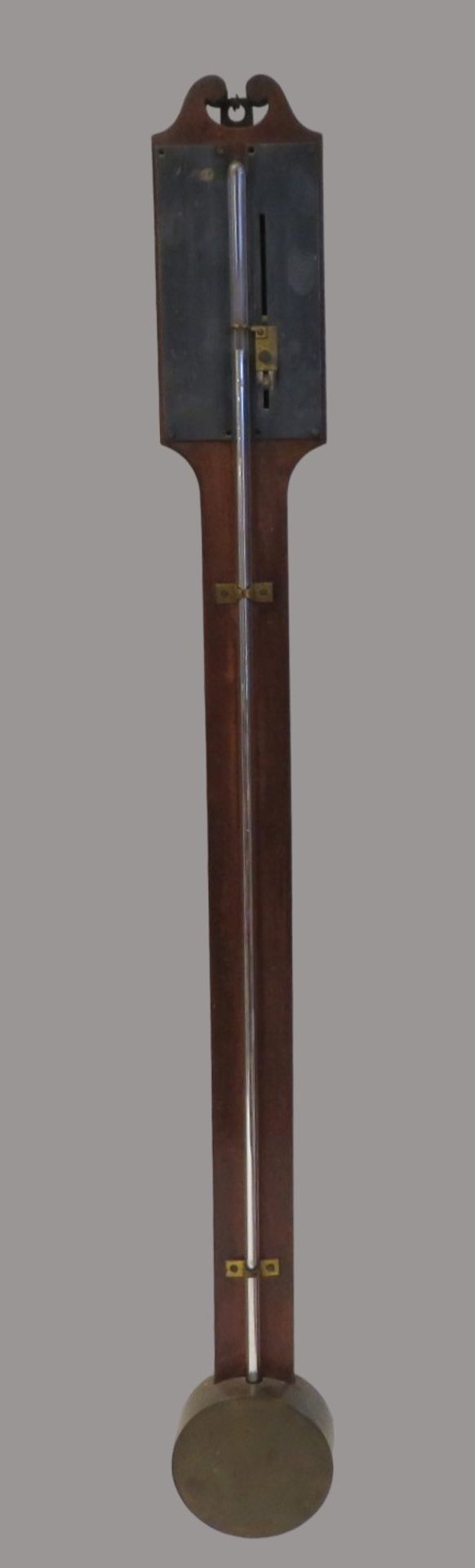 Quecksilber-Thermometer, G. Oehme Hannover, 19. Jahrhundert, gem., intakt, 92 x 11,5 x 4 cm.