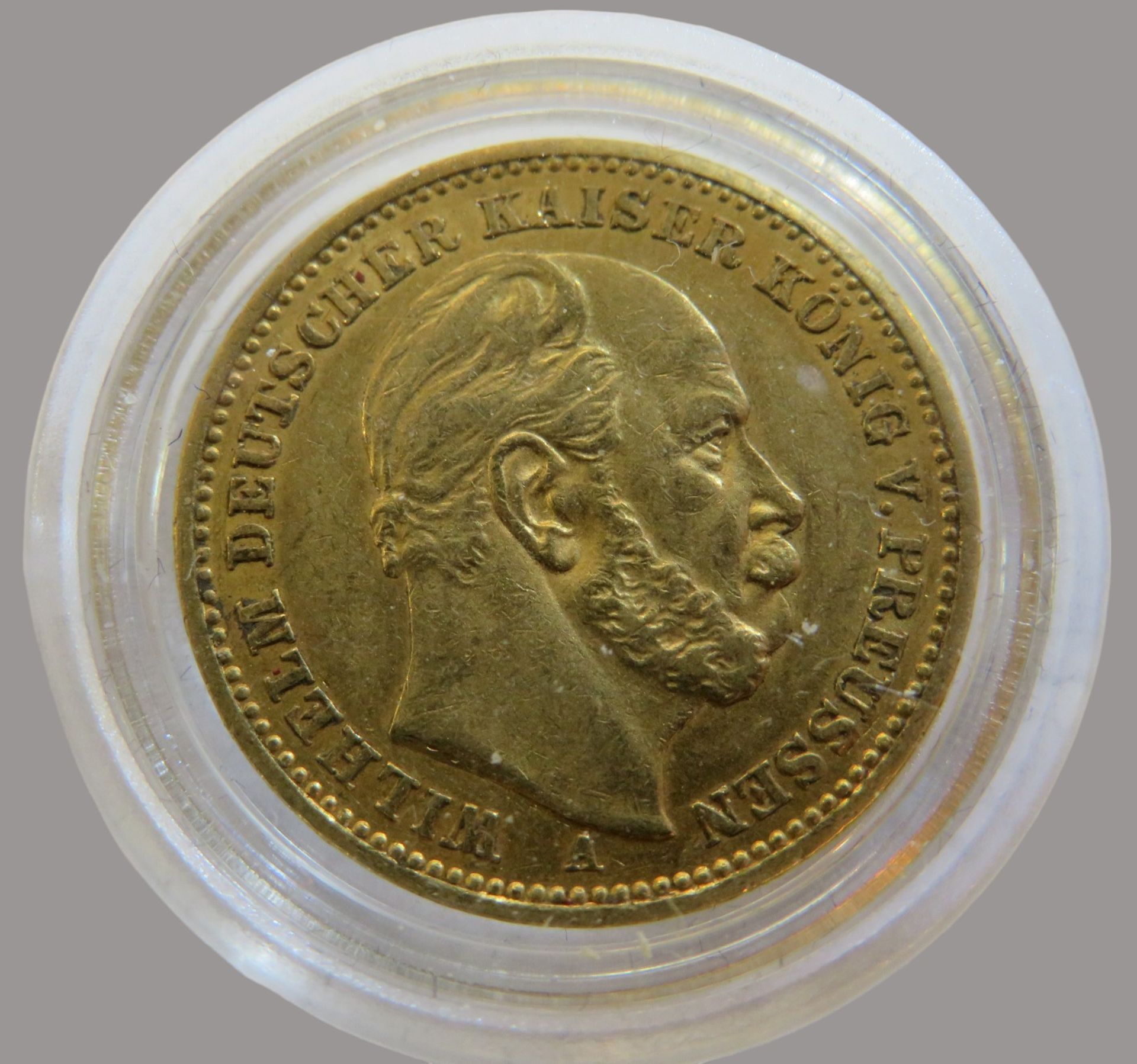 Goldmünze, 20 Mark, Wilhelm I. König von Preussen, 1887A, Gold 900/000, 7,96 g, J 246, Erhaltungszu