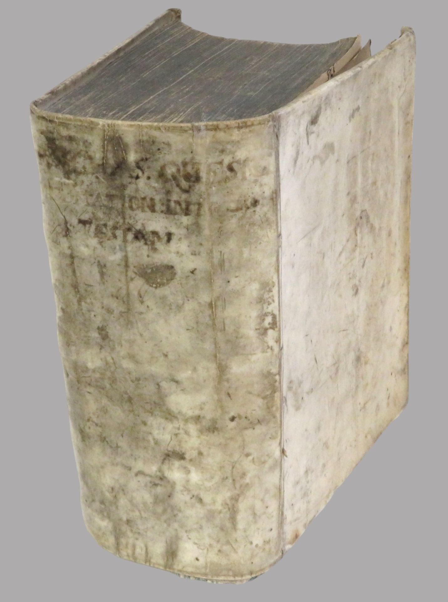 Bd., Neues Testament bei Moritz Georg Weidmann, anno 1718, Schweinsledereinband, 22 x 19,5 x 10 cm. - Bild 2 aus 3