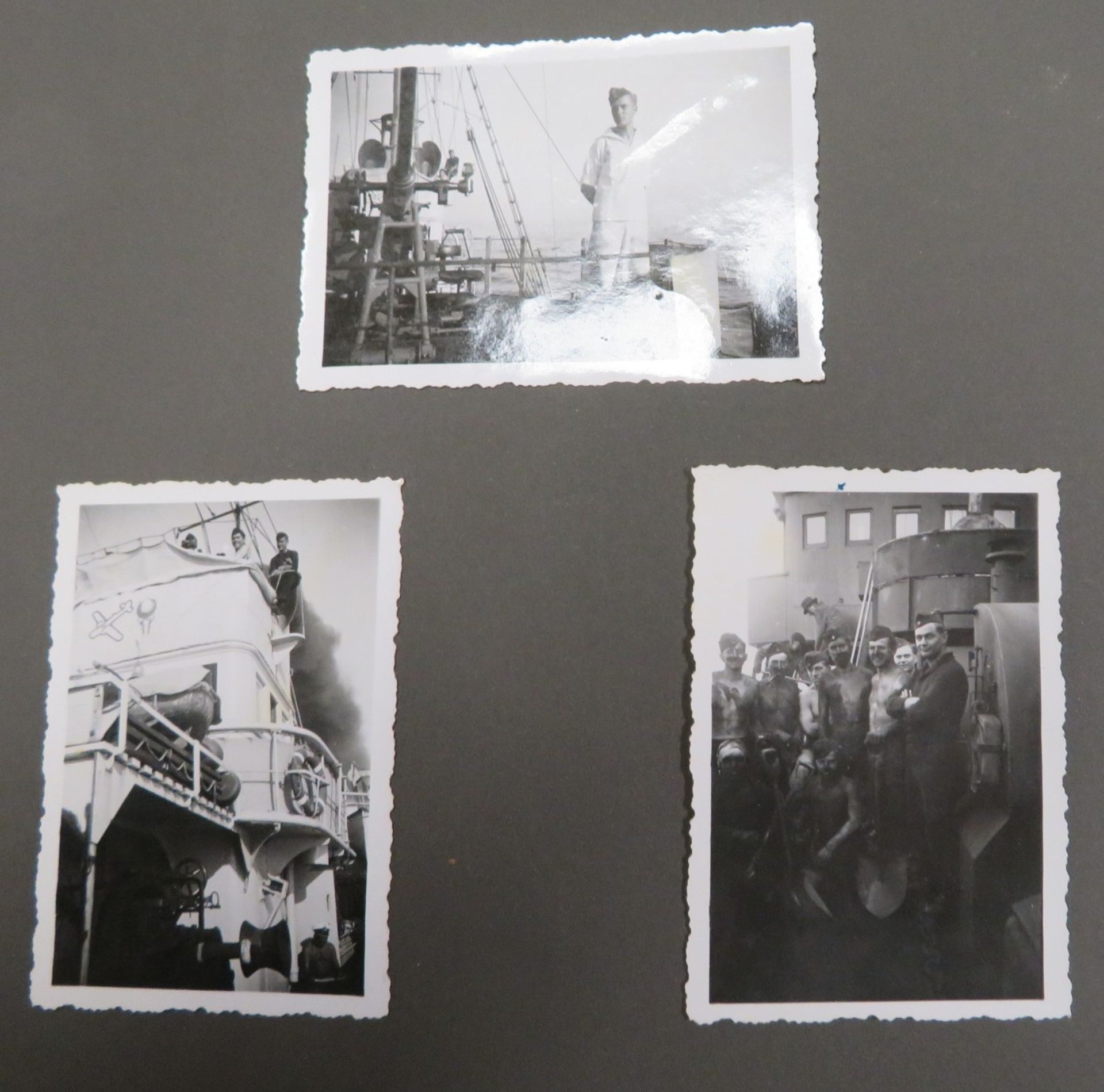 Fotoalbum "Kriegserinnerungen" mit 84 Fotografien, 2. Weltkrieg, Erinnerungen an die Marine u.a. - Bild 4 aus 4