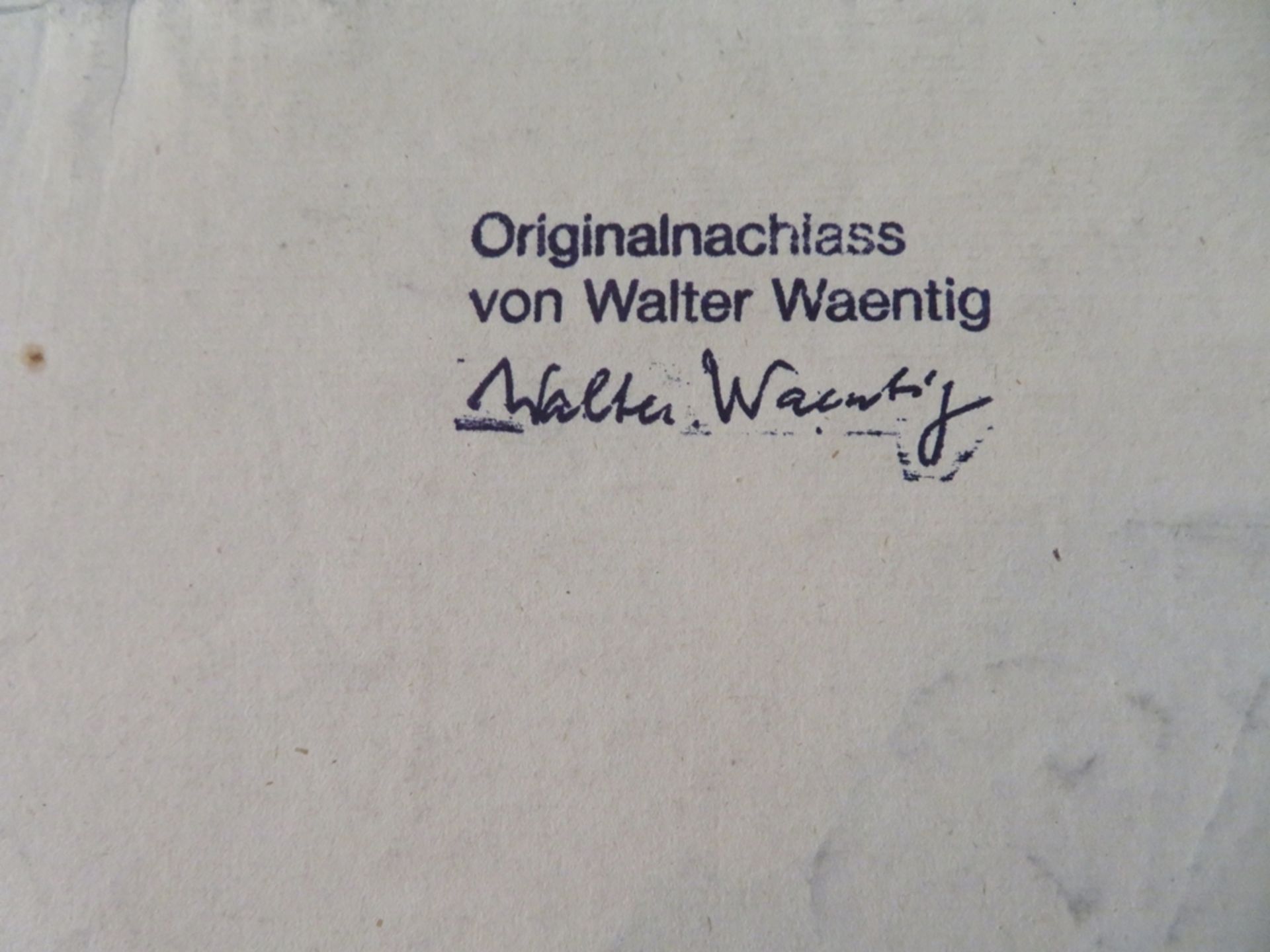 Waentig, Walter, 1881 - 1962, Zittau - Gaienhofen,  - Bild 2 aus 2